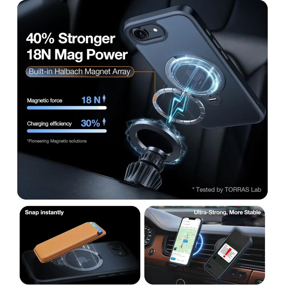 iPhone 17e Case & iPhone 16e case with Stand, Fit for MagSafe, 20F-207PH006